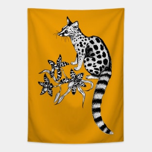 Genet with Orchids Tapestry