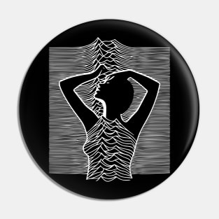 post punk woman waves design Pin