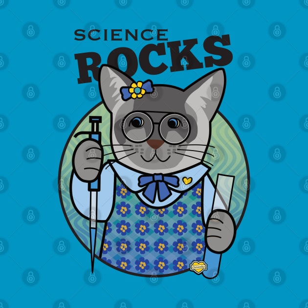 Science Rocks Siamese Cat Student by Sue Cervenka