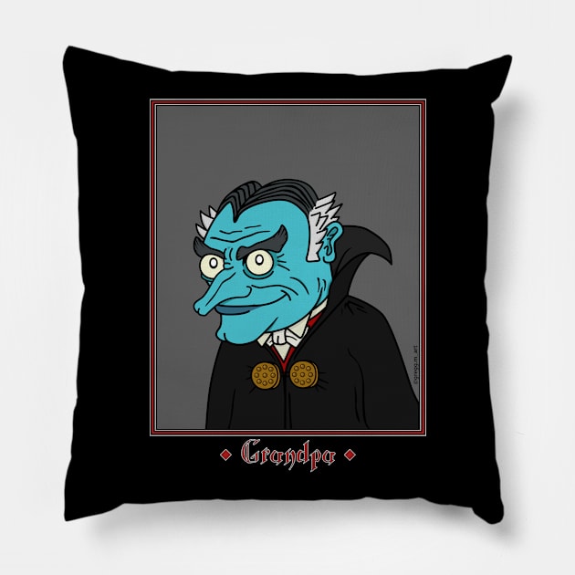 Grandpa (The Munsters) Pillow by Gregg.M_Art