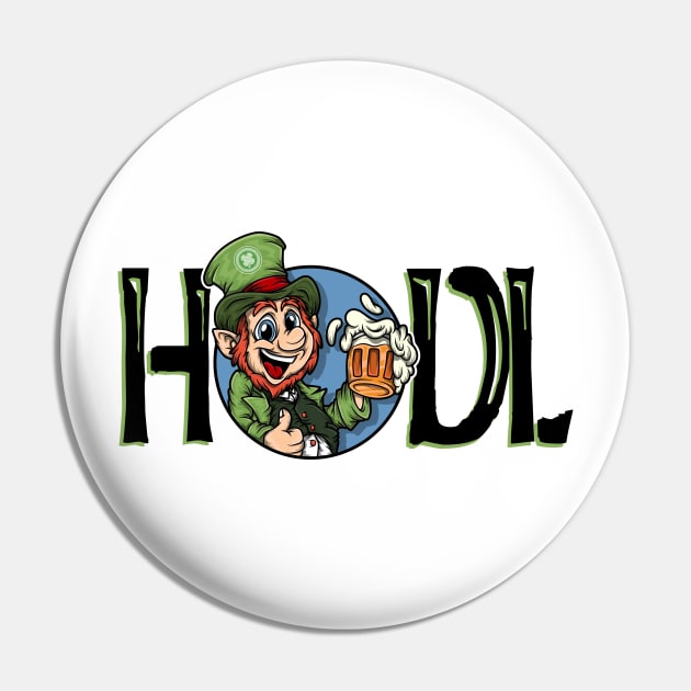 Leprechaun Token - LEP - HODL - Black Lettering Pin by Leprechaun Finance