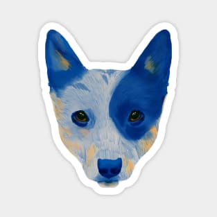 Queensland heeler dog face Magnet