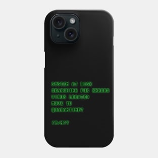 System At Risk Computer Virus Phone Case