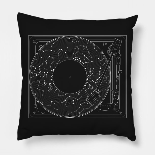 Cosmic Record Pillow by Sirenarts