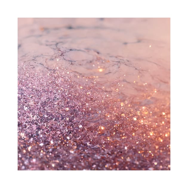 Intense sparkling rose gold marble by marbleco