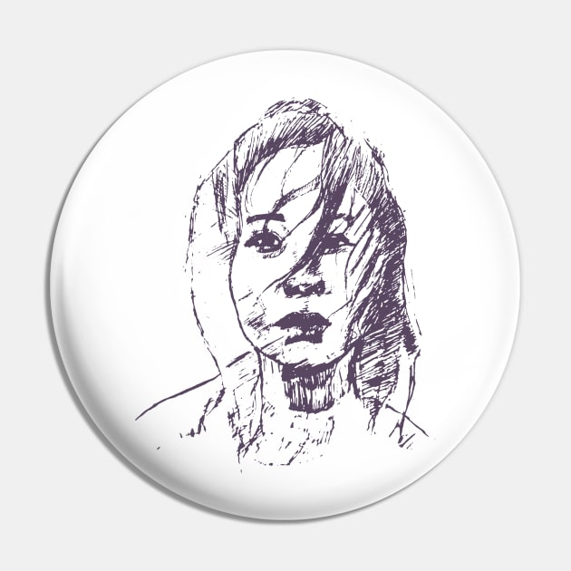 Portrait Pin by Oyuvaraj