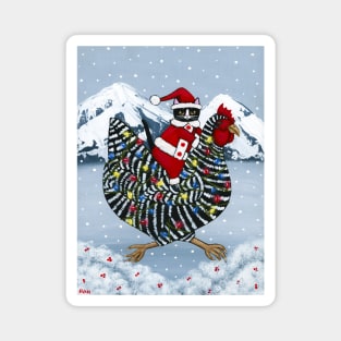 Santa Claws Chicken Ride Full Magnet