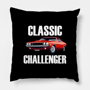 Classic Challenger Muscle Car Pillow