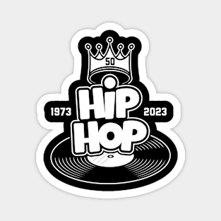 FIFTY YEARS OF HIP HOP (white) Magnet