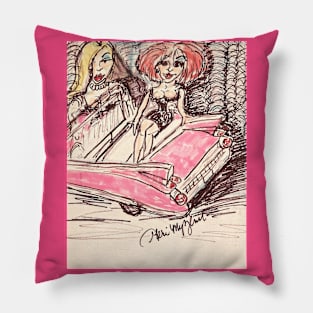 Pink Cadillac Models Pillow