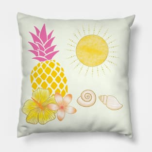 Pineapple, Sun and the Beach Pillow