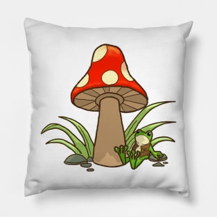 Frog Under the Mushroom Pillow