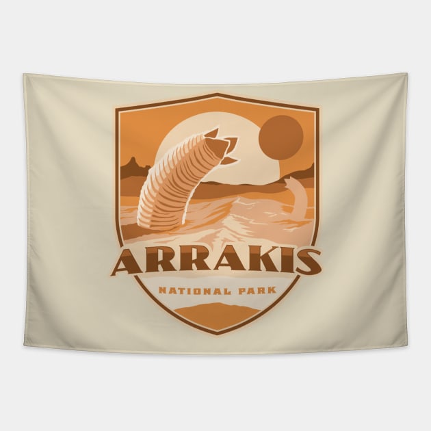 Arrakis National Park Tapestry by MindsparkCreative