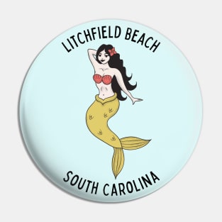 Litchfield Beach South Carolina Mermaid Pin