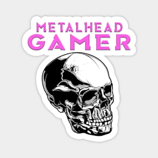 Metalhead Gamer Full Skull Pink Magnet