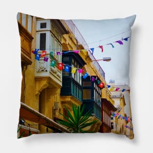 Colorful Maltese Street Pillow