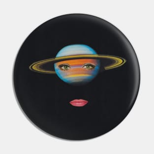 Saturn face Pin