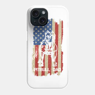 Best Pitbull Dad Ever American Flag 4th Of July Gift Phone Case