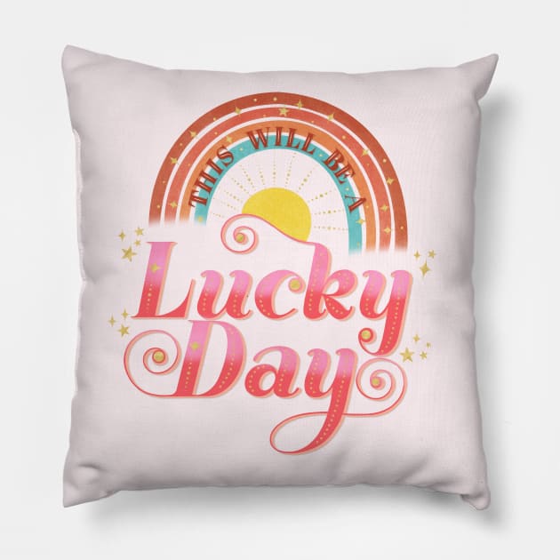 Lucky Day Pillow by CalliLetters