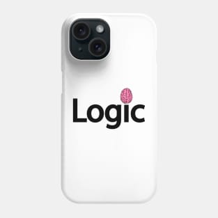 Logic being logical creative typography design Phone Case