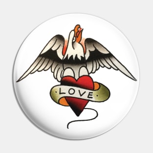 Love Eagle Tattoo Design Pin