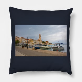 Sutivan, Harbour in Brac, Croatia Pillow