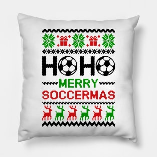 Soccer Christmas Ugly Sweater Pillow