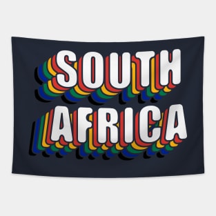 South Africa Pride Flag Colors Tapestry