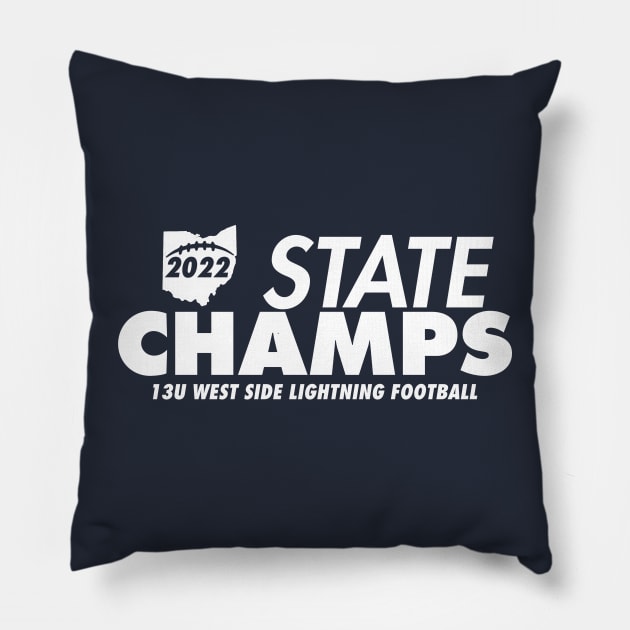 West Side Lightning State Champs Pillow by twothree