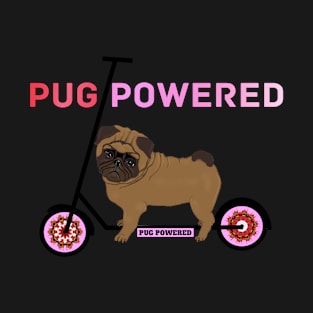 Pug powered flower scooter for kids clothing T-Shirt
