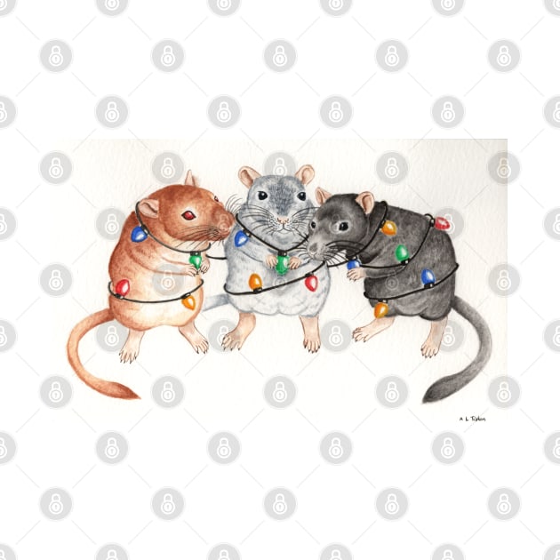 Christmas Gerbils by WolfySilver