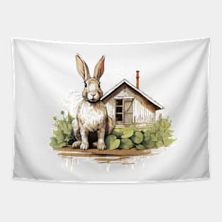 Farm Rabbit Tapestry