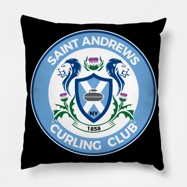 Saint Andrews Curling Club Pillow by JP