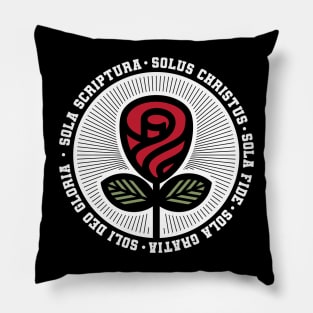 Luther's Rose. The Five Solas of the Reformation. Pillow