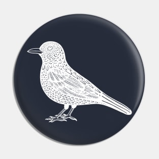 Blackbird Ink Art - on dark colors Pin