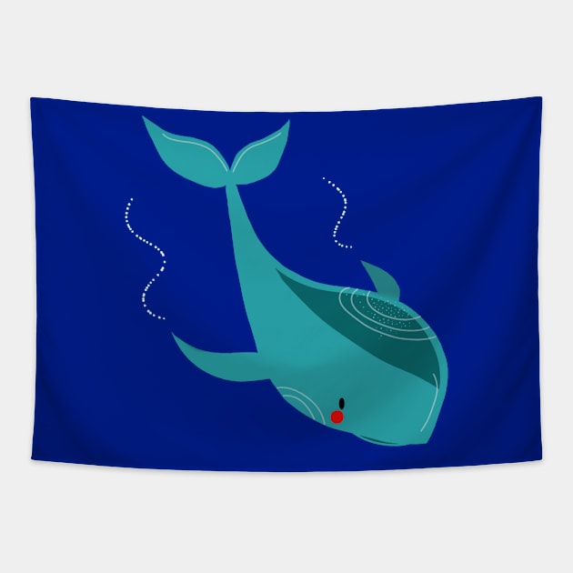 WHALE Tapestry by MAYRAREINART