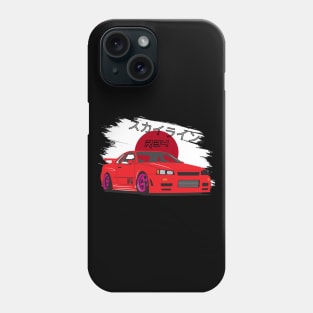 Skyline R34 illustration Phone Case