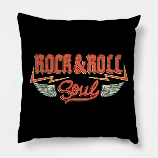 Rock And Roll Soul: Vintage Rock Design For Music Lovers Pillow