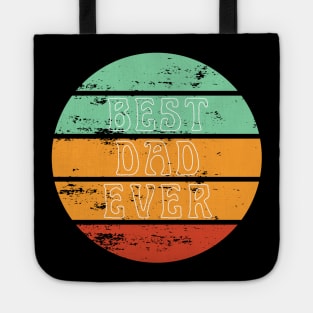 Best Dad Ever. Retro design for Fathers Day. Tote