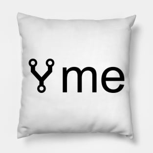 Fork Me - Funny Programmer Design with Git Fork Symbol Pillow