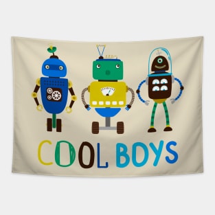 Robots Cool Boys Tapestry