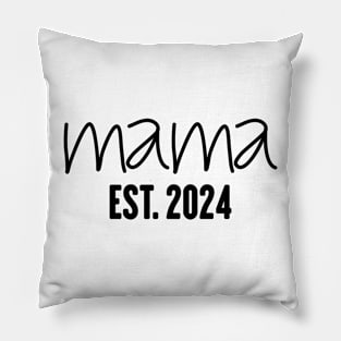 Mama Est 2024 shirt, Promoted to Mommy Mother's Day 2024 Pillow
