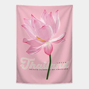 Lotus Native Flowers of Thailand Tapestry