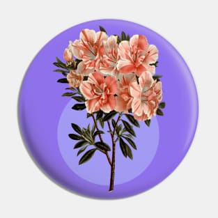 Blue and pink azalea design Pin