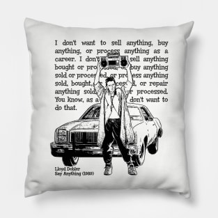 Say Anything Drawing Quote Pillow