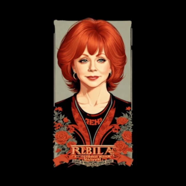 reba mcentire//vintage vektor 80s style v4 by girls store