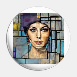 stained glass with  Monica Pin
