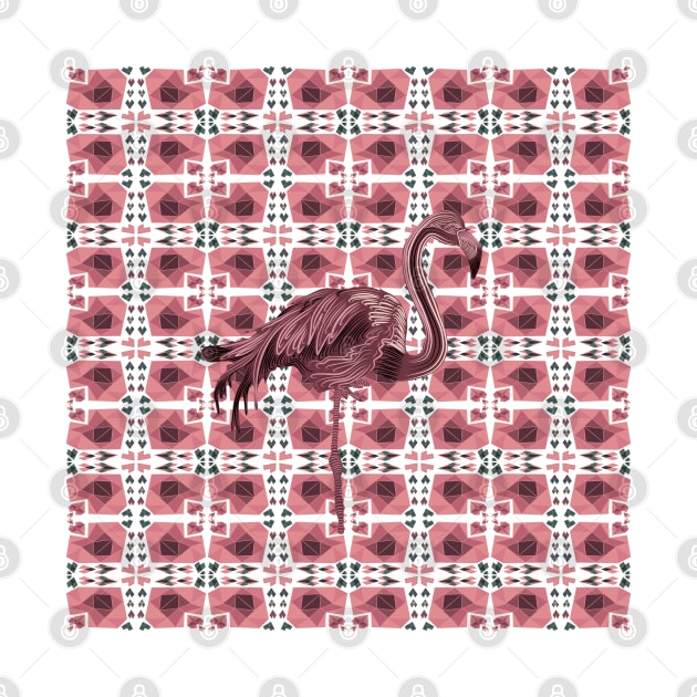 Pink Flamingo or Retro Hearts Pattern by Suneldesigns