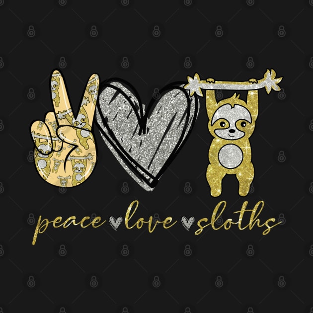 Funny Peace Love Sloth by TheMegaStore