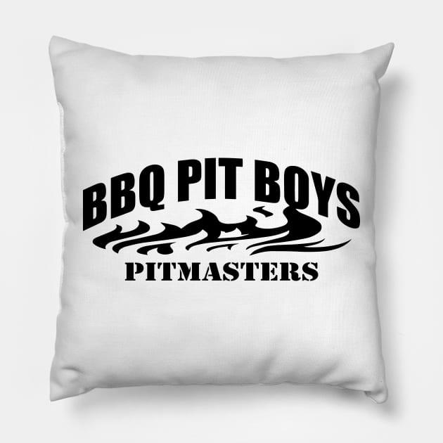 Bbq Pit Boys Pitmasters Official Logohellip Black Chef Pillow by Hoang Bich